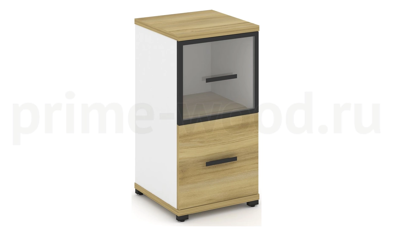 Шкаф одна узкая секция, 2 ниши CN.STU-212 RP B/W - фото 1