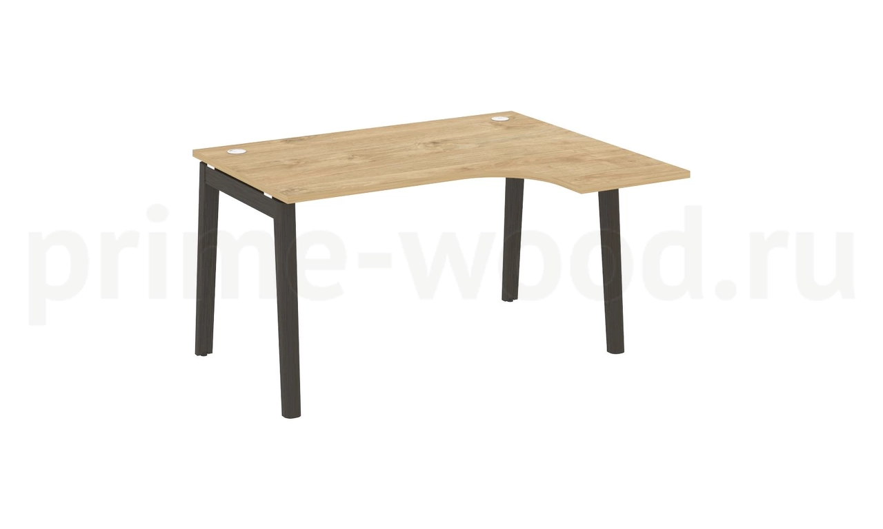 Стол эргономичный правый, опоры - массив дерева ONIX WOOD 138x118x75 - фото 8