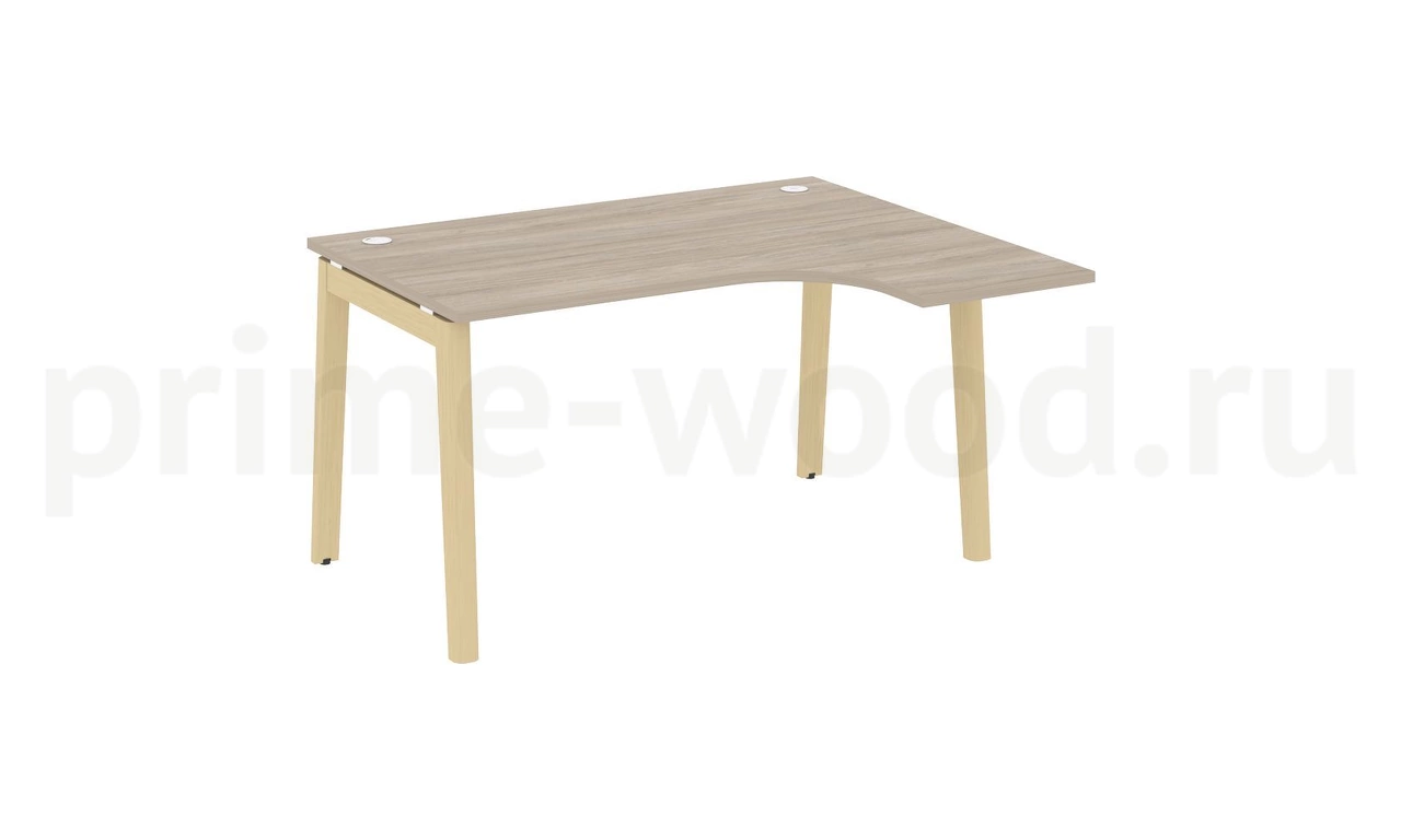 Стол эргономичный правый, опоры - массив дерева ONIX WOOD 138x118x75 - фото 1